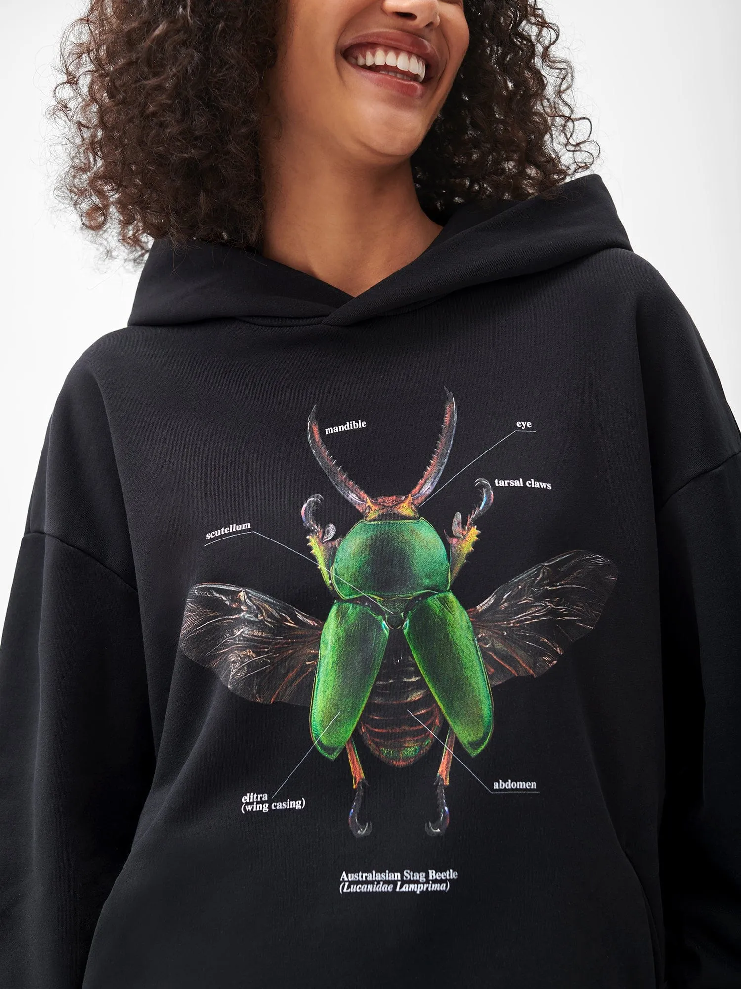 PANGAIA X Levon Biss Sawtooth Beetle Hoodie—black sold by Pangaia product image thumbnail 5