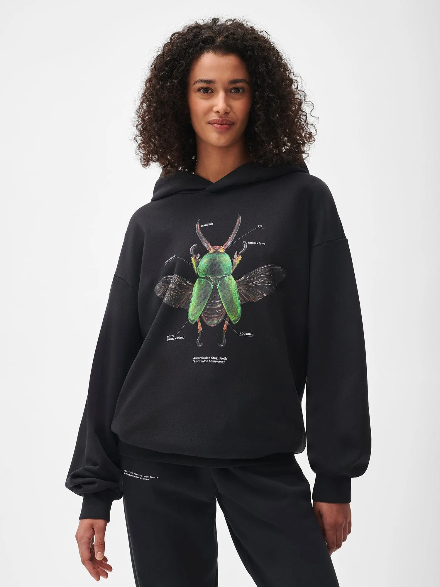 PANGAIA X Levon Biss Sawtooth Beetle Hoodie—black sold by Pangaia product image thumbnail 2