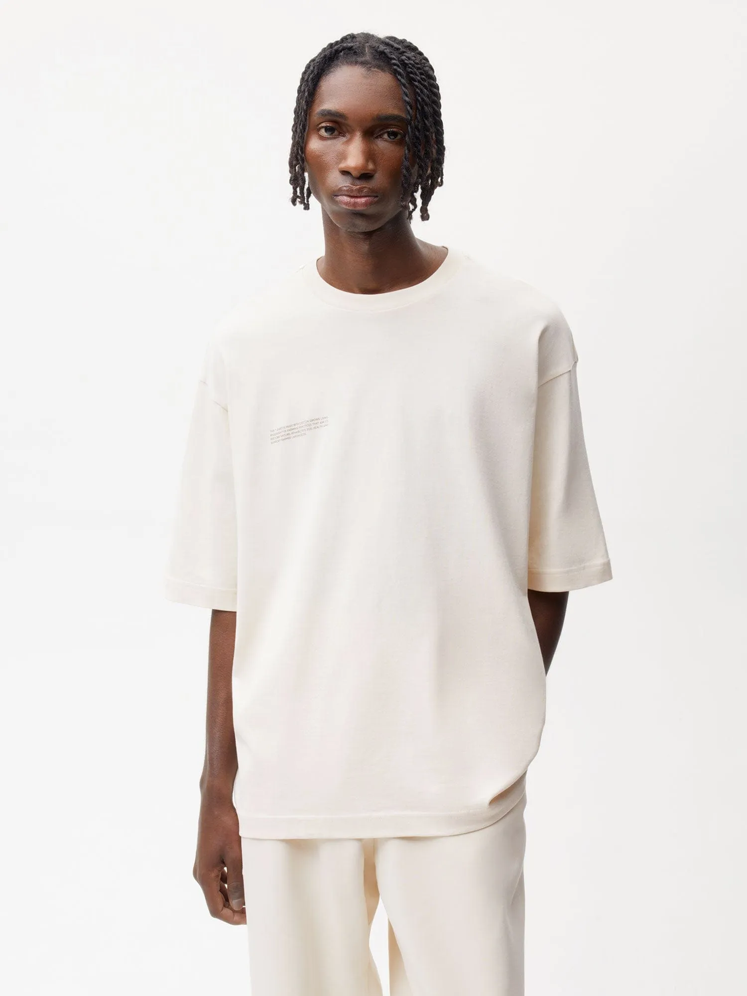 In Conversion Cotton Boxy T-shirt—cotton white sold by Pangaia product image thumbnail 3
