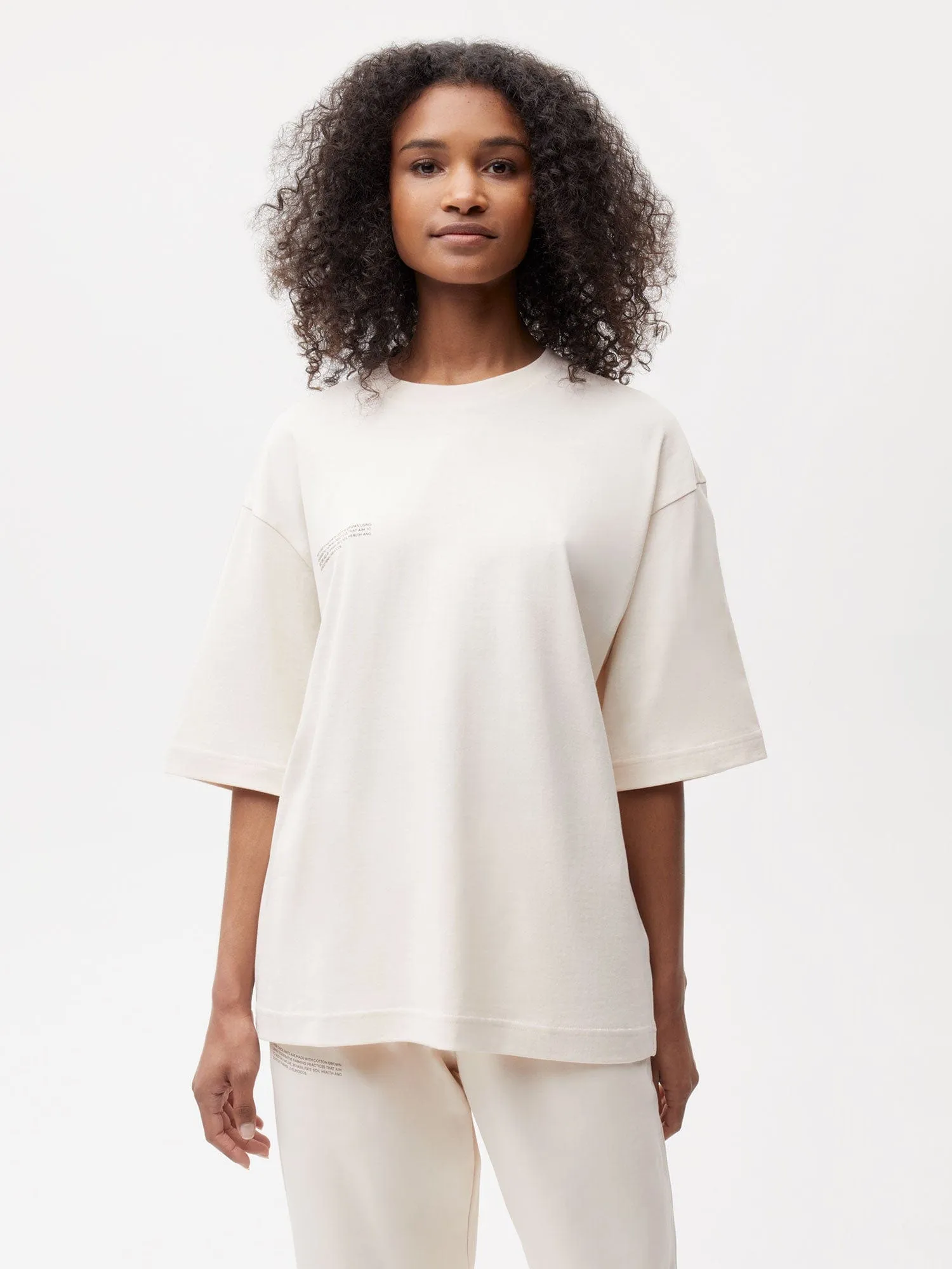 In Conversion Cotton Boxy T-shirt—cotton white sold by Pangaia product image thumbnail 2