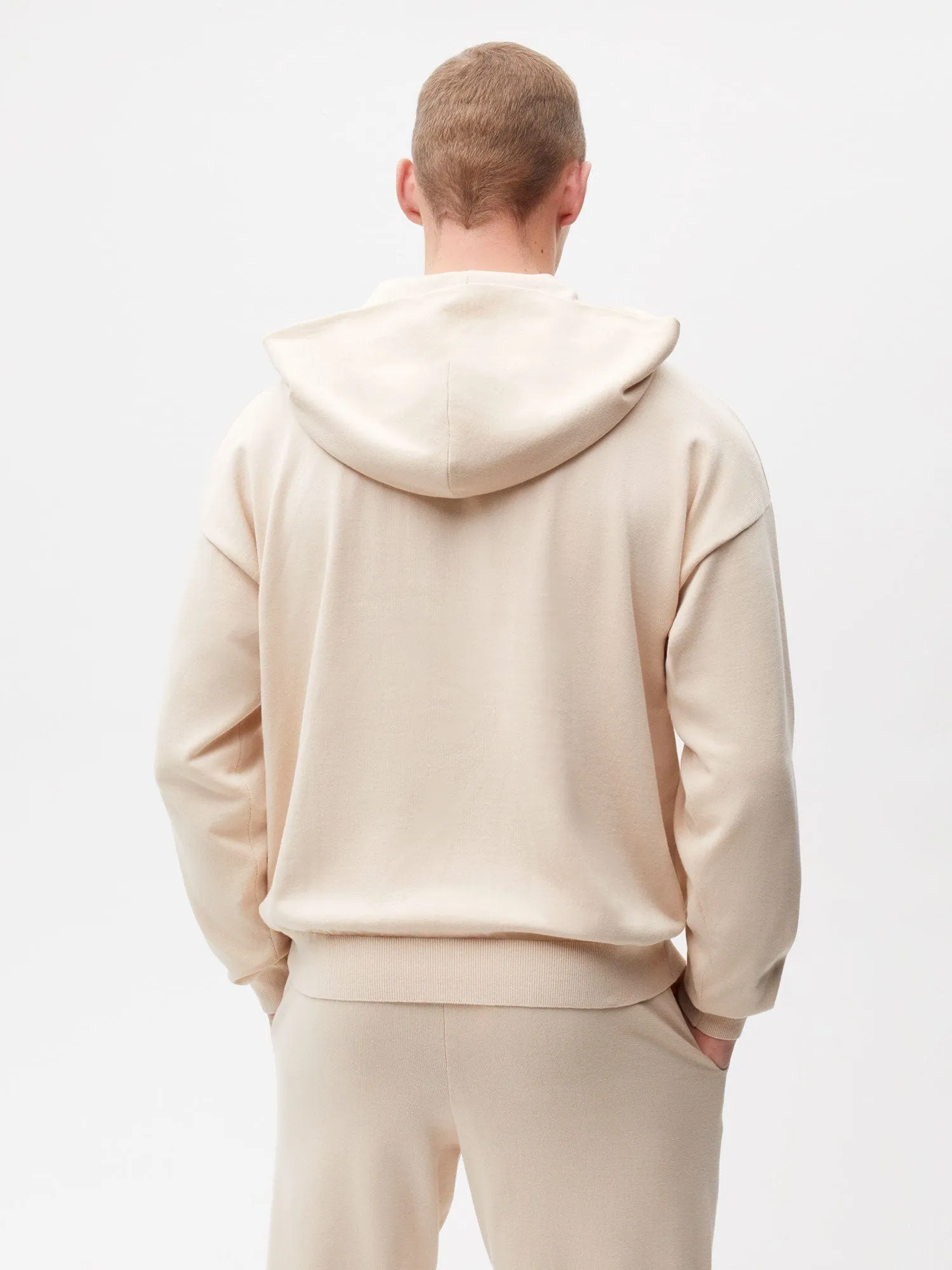 Organic Cotton Knit Hoodie—sand sold by Pangaia product image thumbnail 4