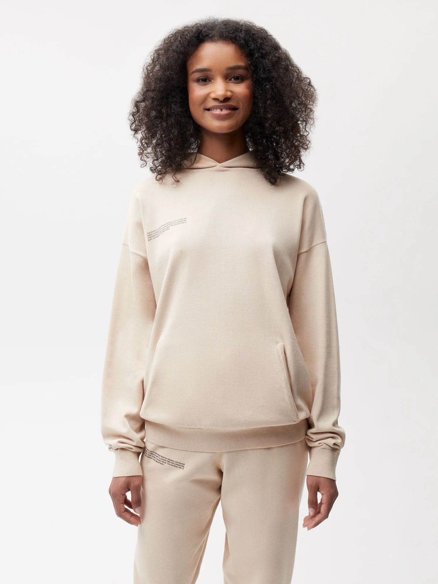 Organic Cotton Knit Hoodie—sand sold by Pangaia product image thumbnail 2