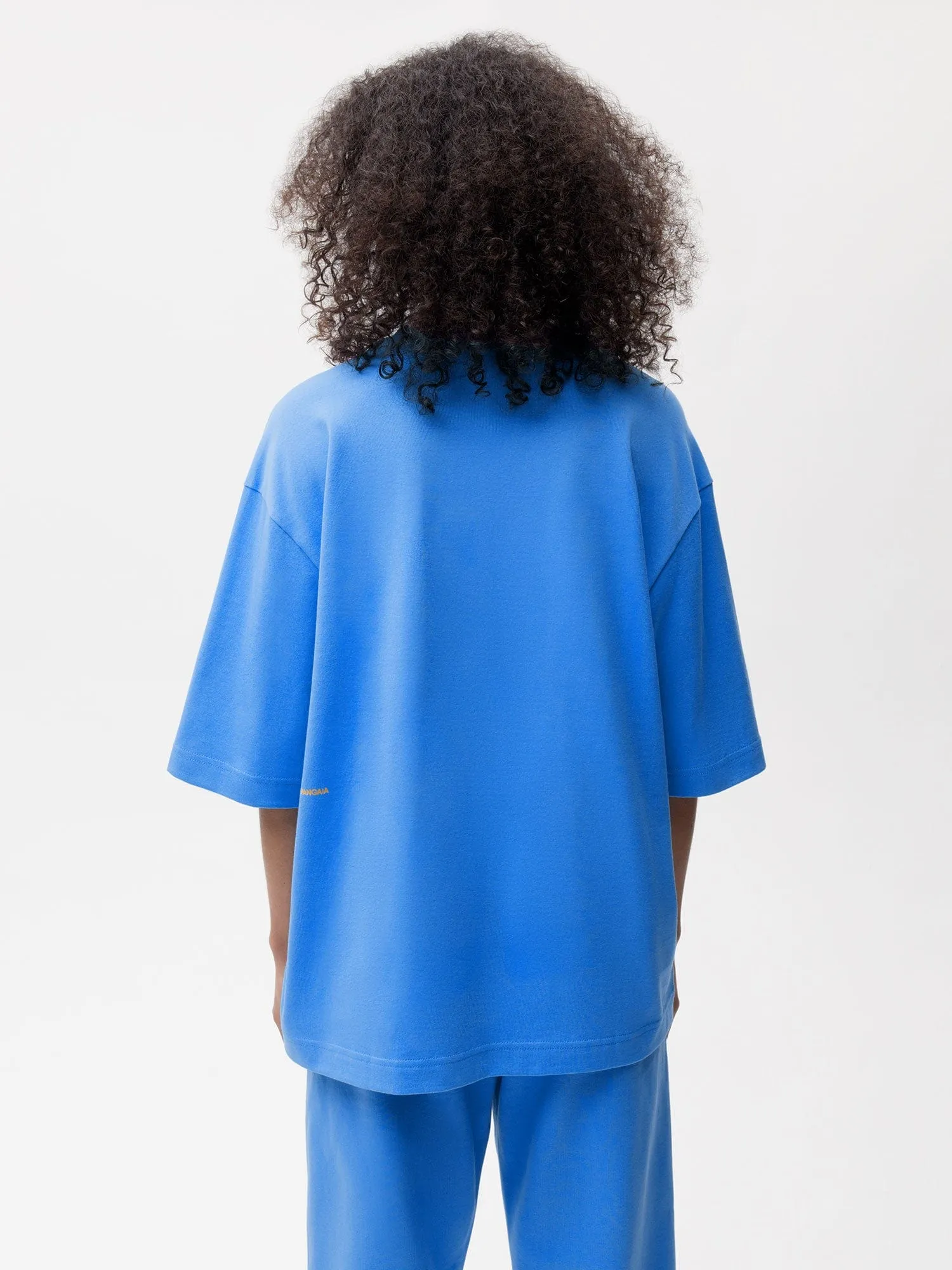 In Conversion Cotton Boxy T-shirt—water blue sold by Pangaia product image thumbnail 4