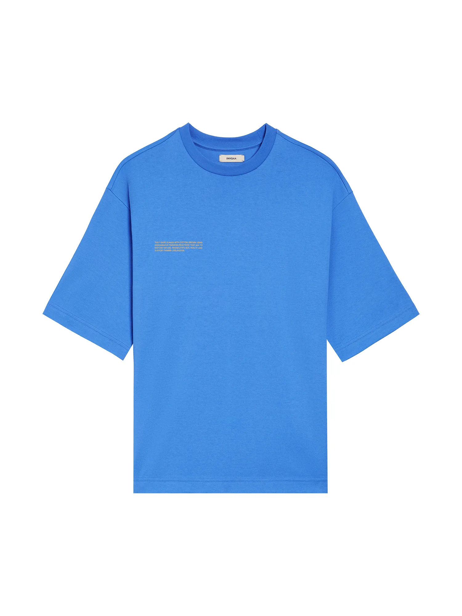 In Conversion Cotton Boxy T-shirt—water blue sold by Pangaia