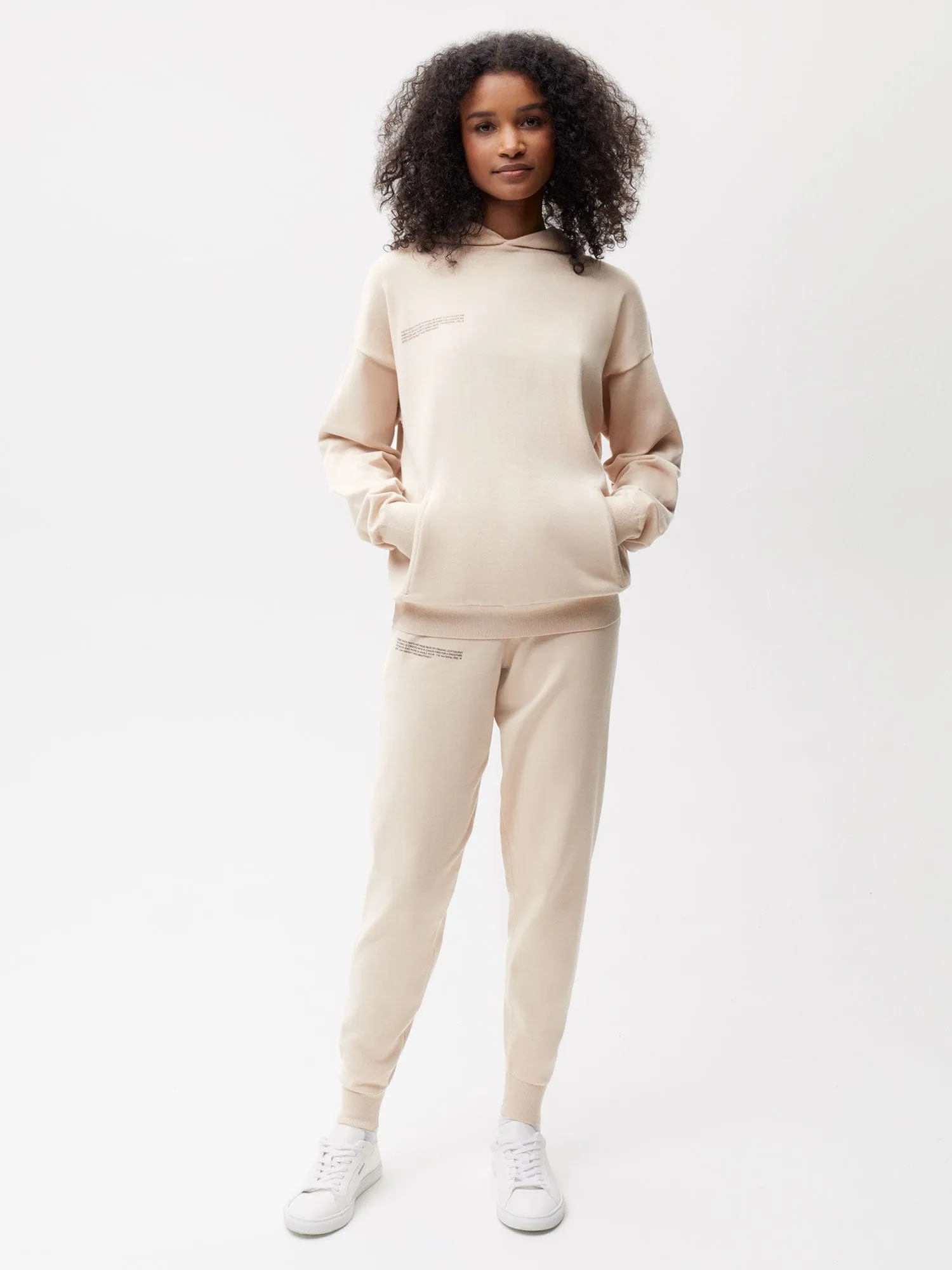 Organic Cotton Knit Track Pants—sand sold by Pangaia product image thumbnail 2