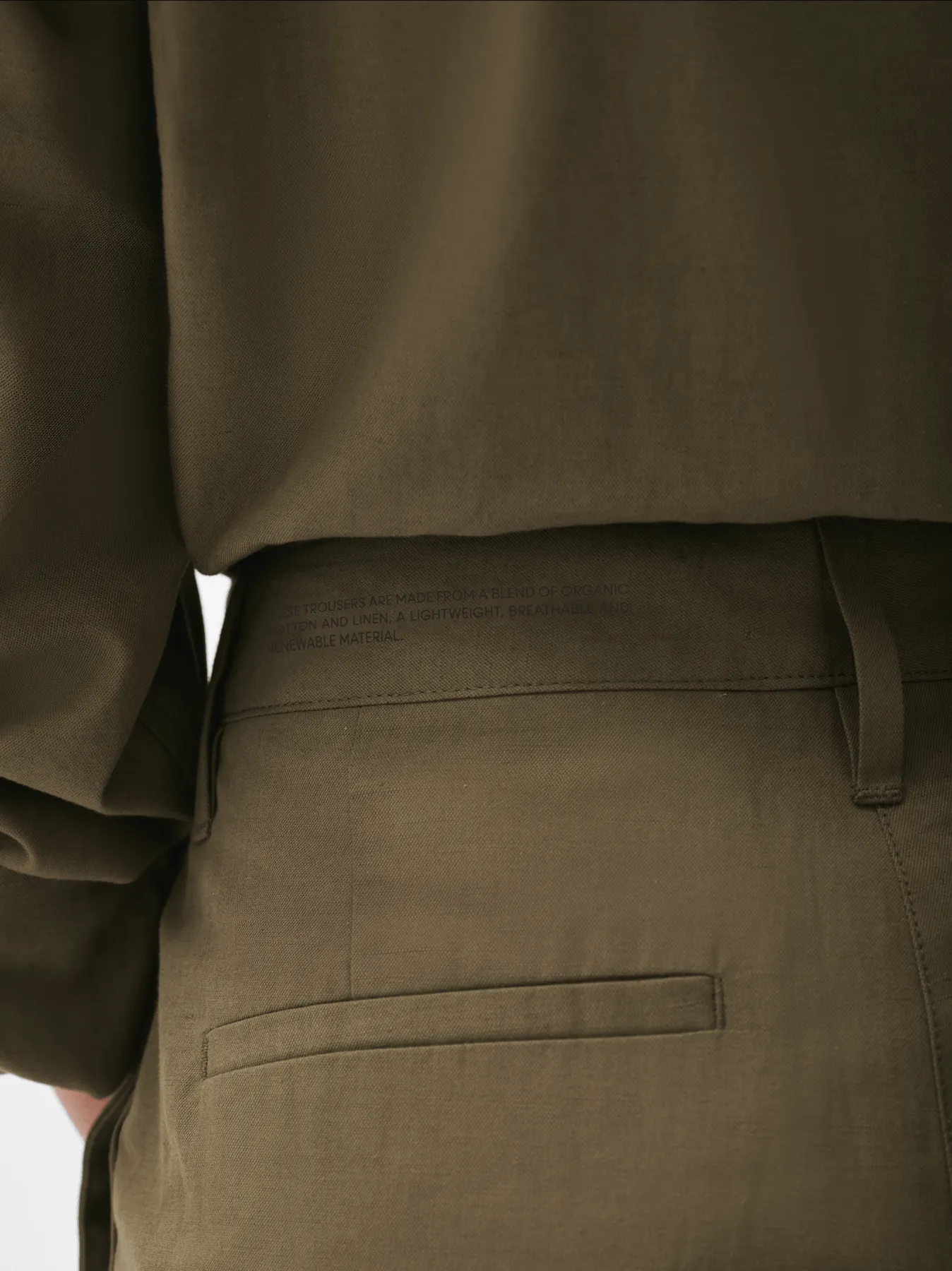 Women's Cotton Linen Pants—soil brown sold by Pangaia product image thumbnail 4