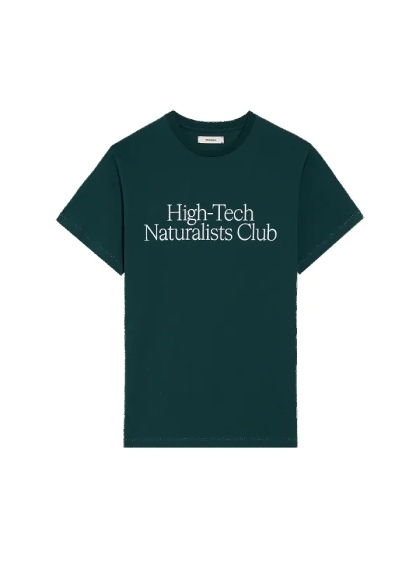 Mens High-Tech Naturalists Club T-shirt—foliage green sold by Pangaia