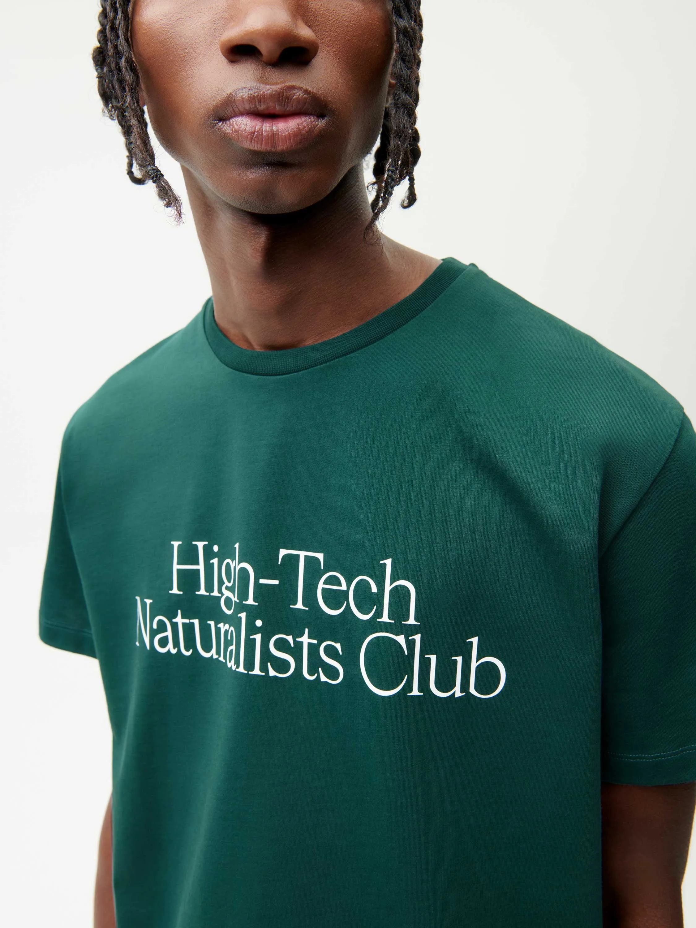 Mens High-Tech Naturalists Club T-shirt—foliage green sold by Pangaia product image thumbnail 3