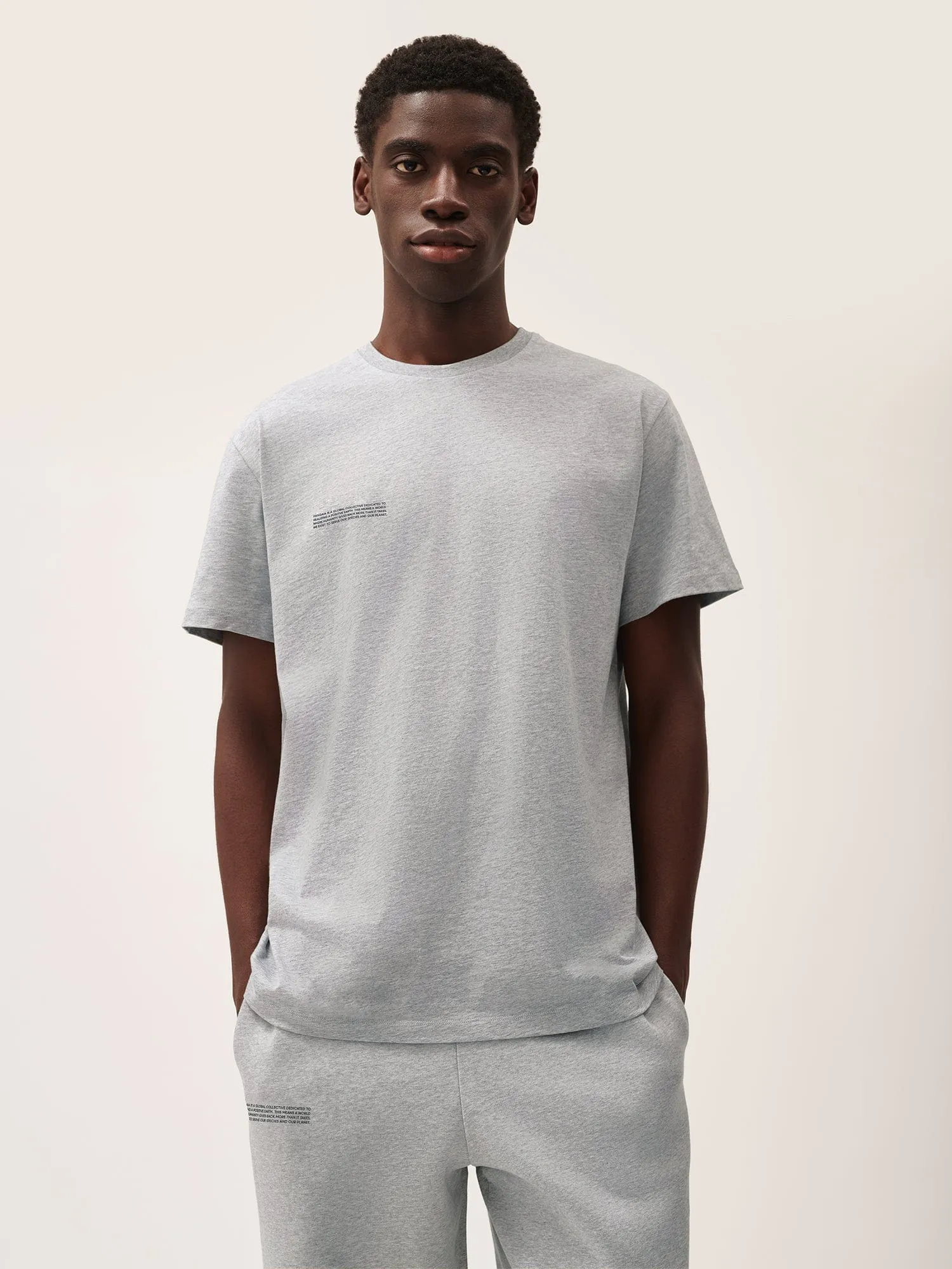 Mens 365 Midweight T-shirt—grey marl sold by Pangaia product image thumbnail 2