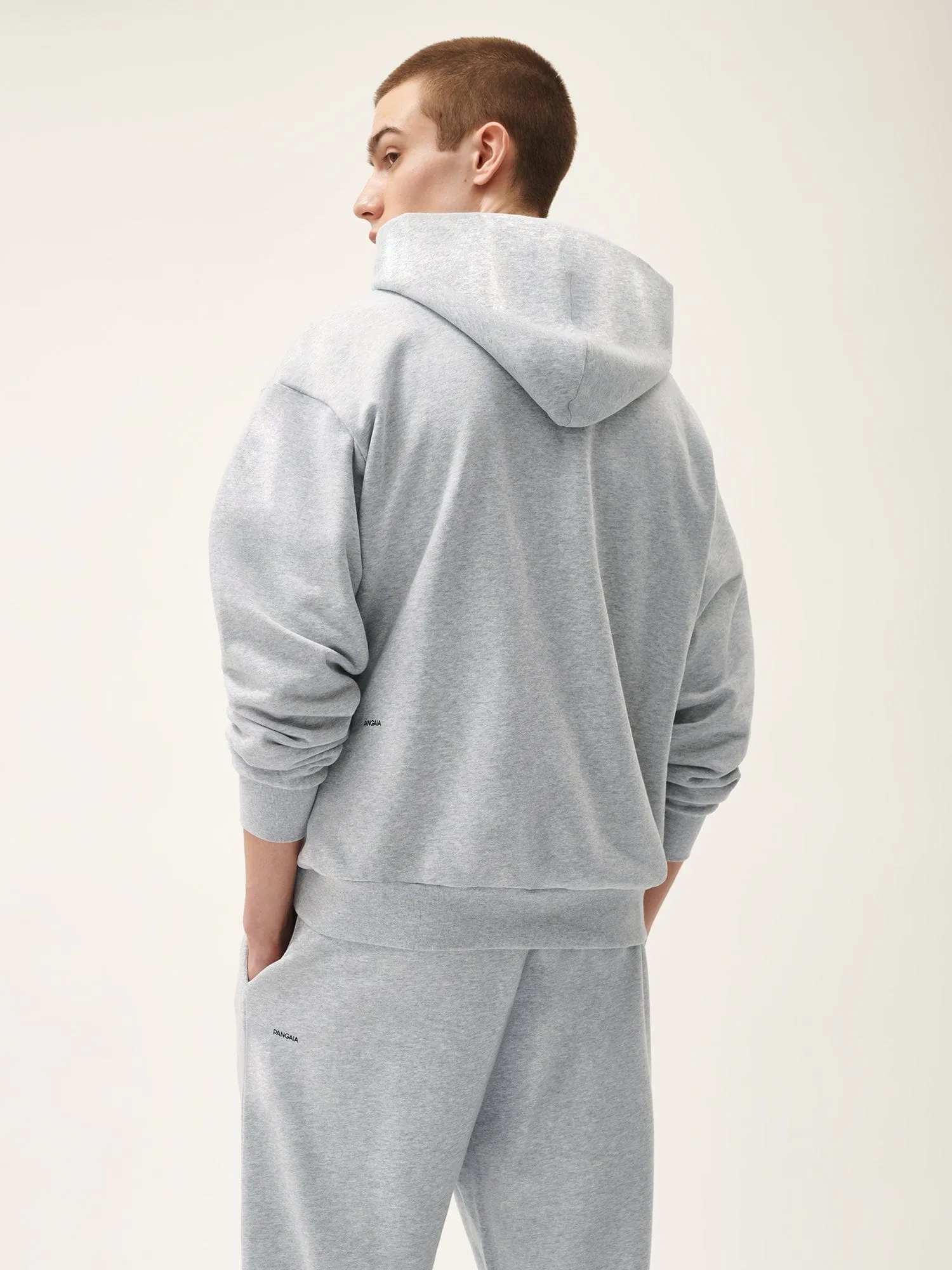 Mens 365 Midweight Hoodie—grey marl sold by Pangaia product image thumbnail 3