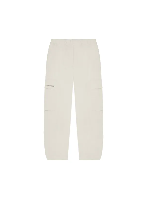 Mens Organic Cotton Linen Cargo Pants—limestone sold by Pangaia