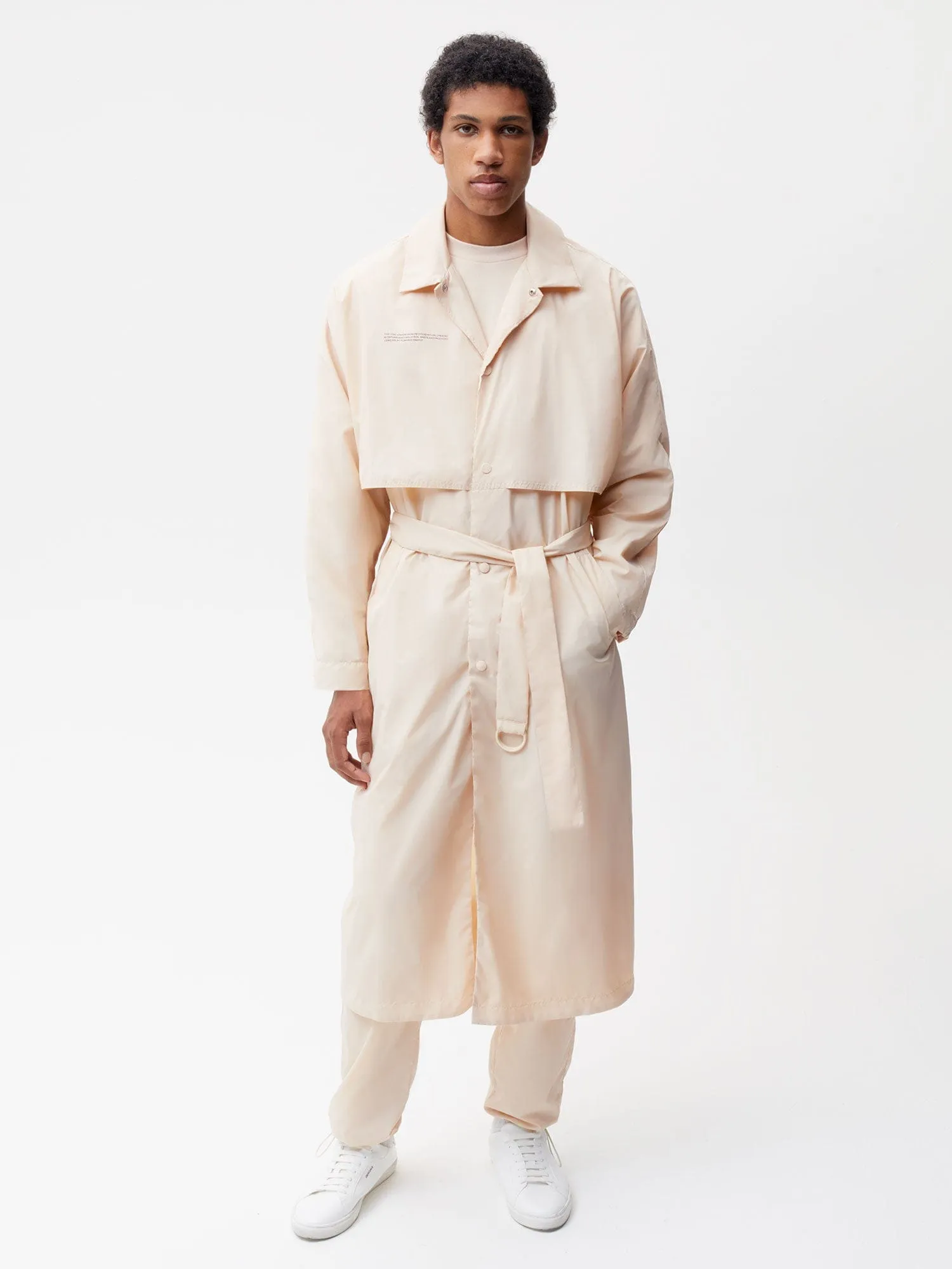Mens Recycled Nylon Trench Coat—sand sold by Pangaia product image thumbnail 2