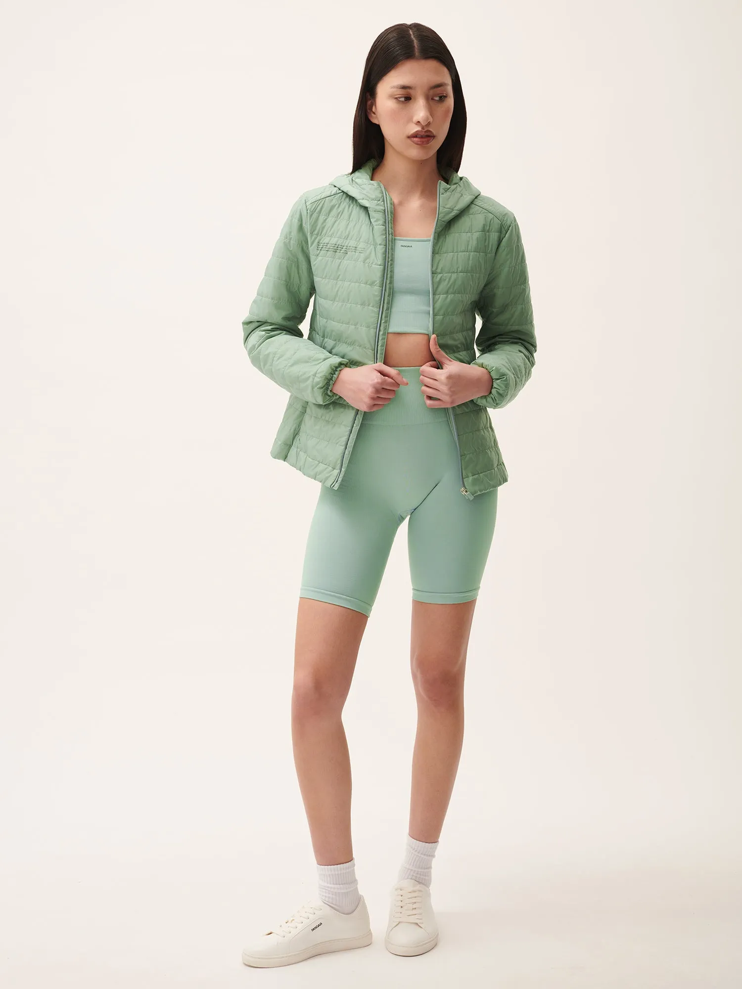 Womens Flower-Warmth Lite Jacket—Sage Green sold by Pangaia product image thumbnail 2