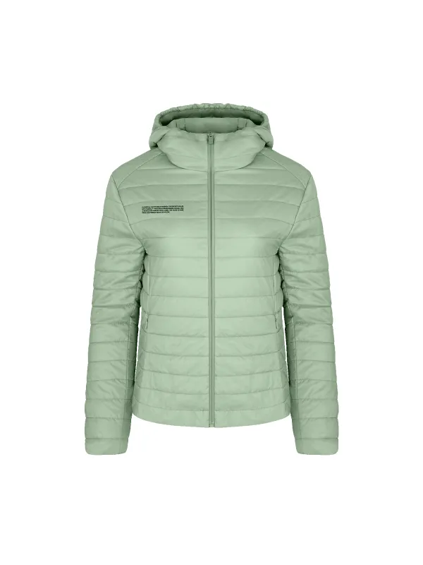 Womens Flower-Warmth Lite Jacket—Sage Green sold by Pangaia