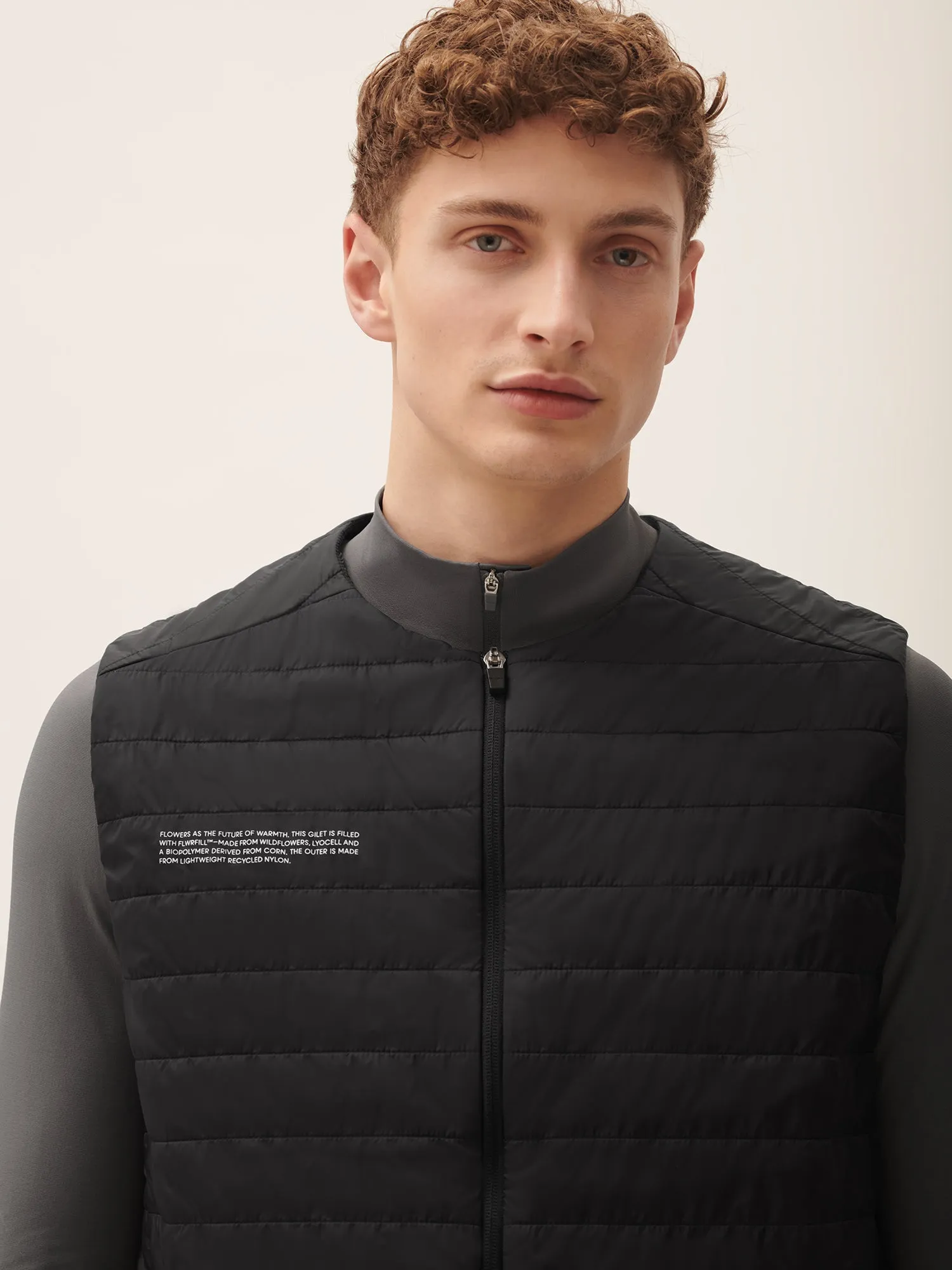 Mens Flower-Warmth Lite Gilet—Black sold by Pangaia product image thumbnail 4