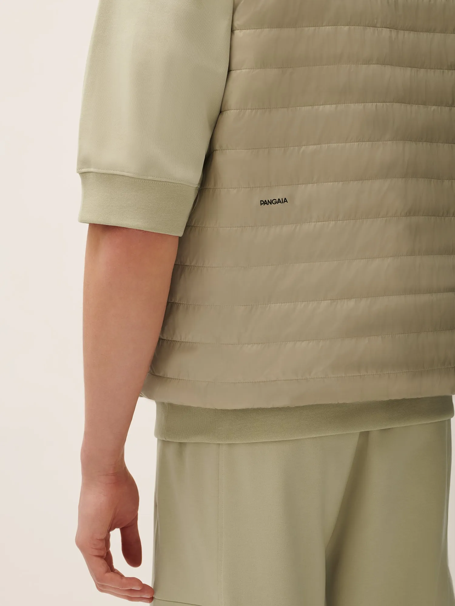 Mens Flower-Warmth Lite Gilet—Wheat Beige sold by Pangaia product image thumbnail 4