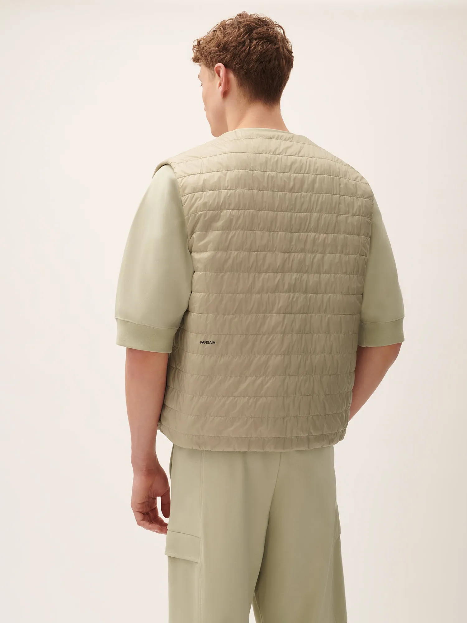 Mens Flower-Warmth Lite Gilet—Wheat Beige sold by Pangaia product image thumbnail 3