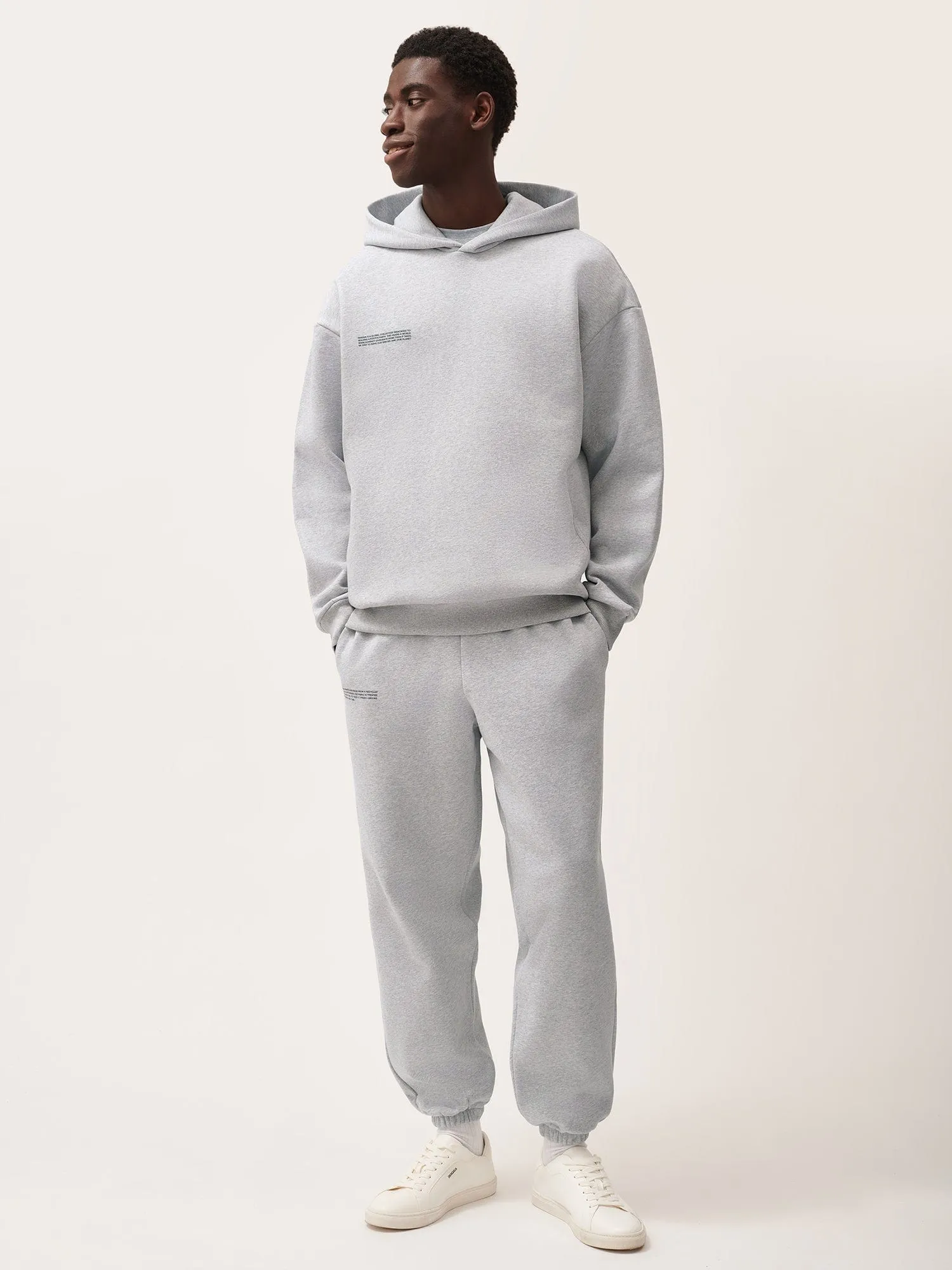 Mens 365 Heavyweight Hoodie—grey marl sold by Pangaia product image thumbnail 3