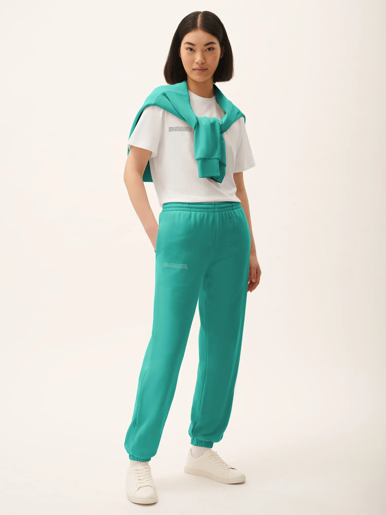 Sale Womens 365 Midweight Track Pants—Malachite Green sold by Pangaia product image thumbnail 2