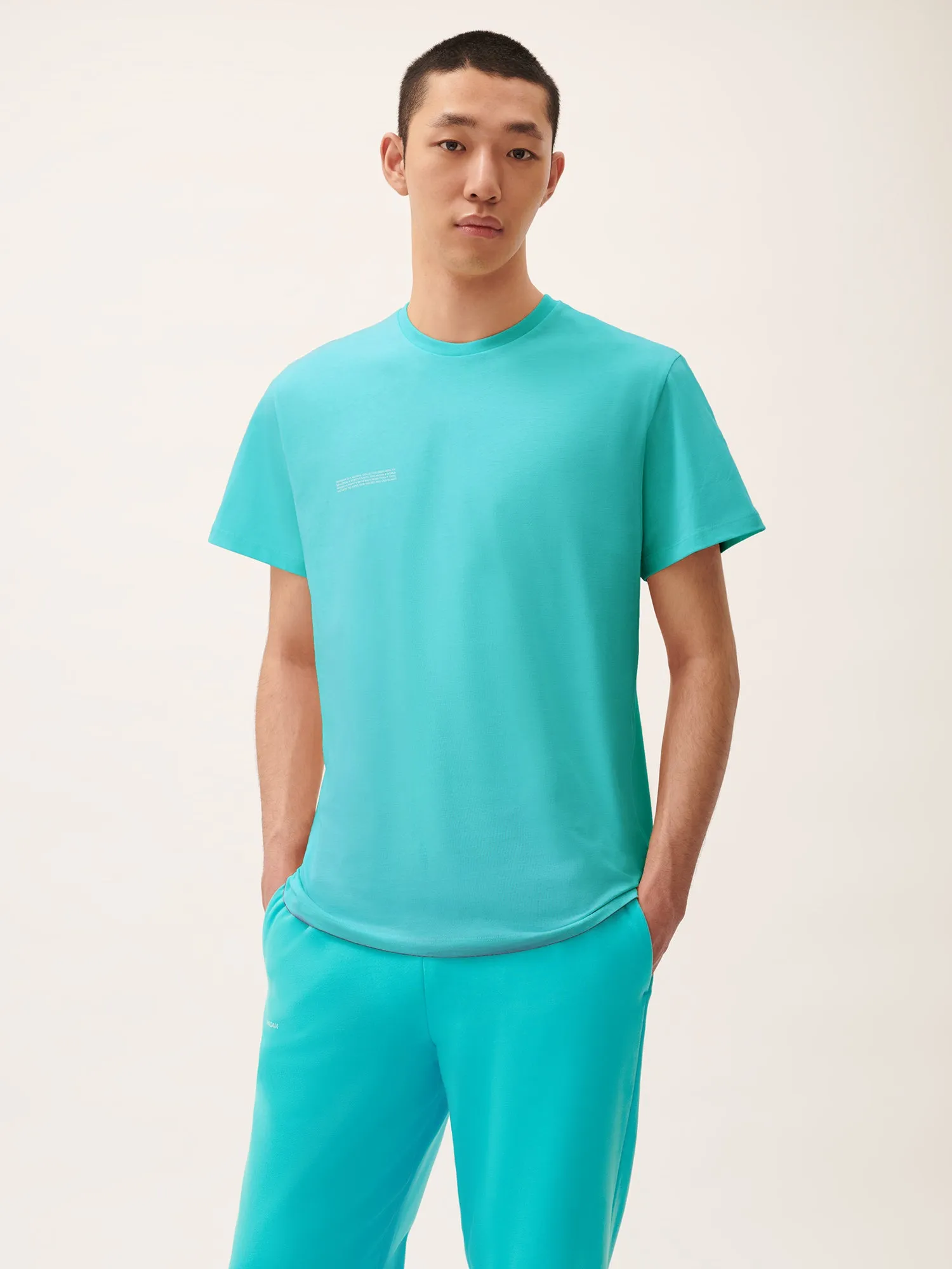 Sale Mens 365 Midweight T-shirt—Ocean Turquoise sold by Pangaia product image thumbnail 2