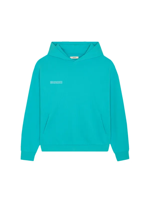 Mens 365 Midweight Hoodie—Ocean Turquoise sold by Pangaia