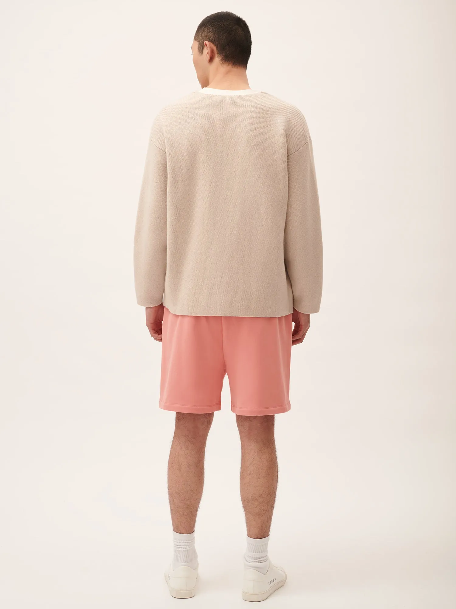 Mens 365 Midweight Mid Length Shorts—Dewy Rose sold by Pangaia product image thumbnail 3