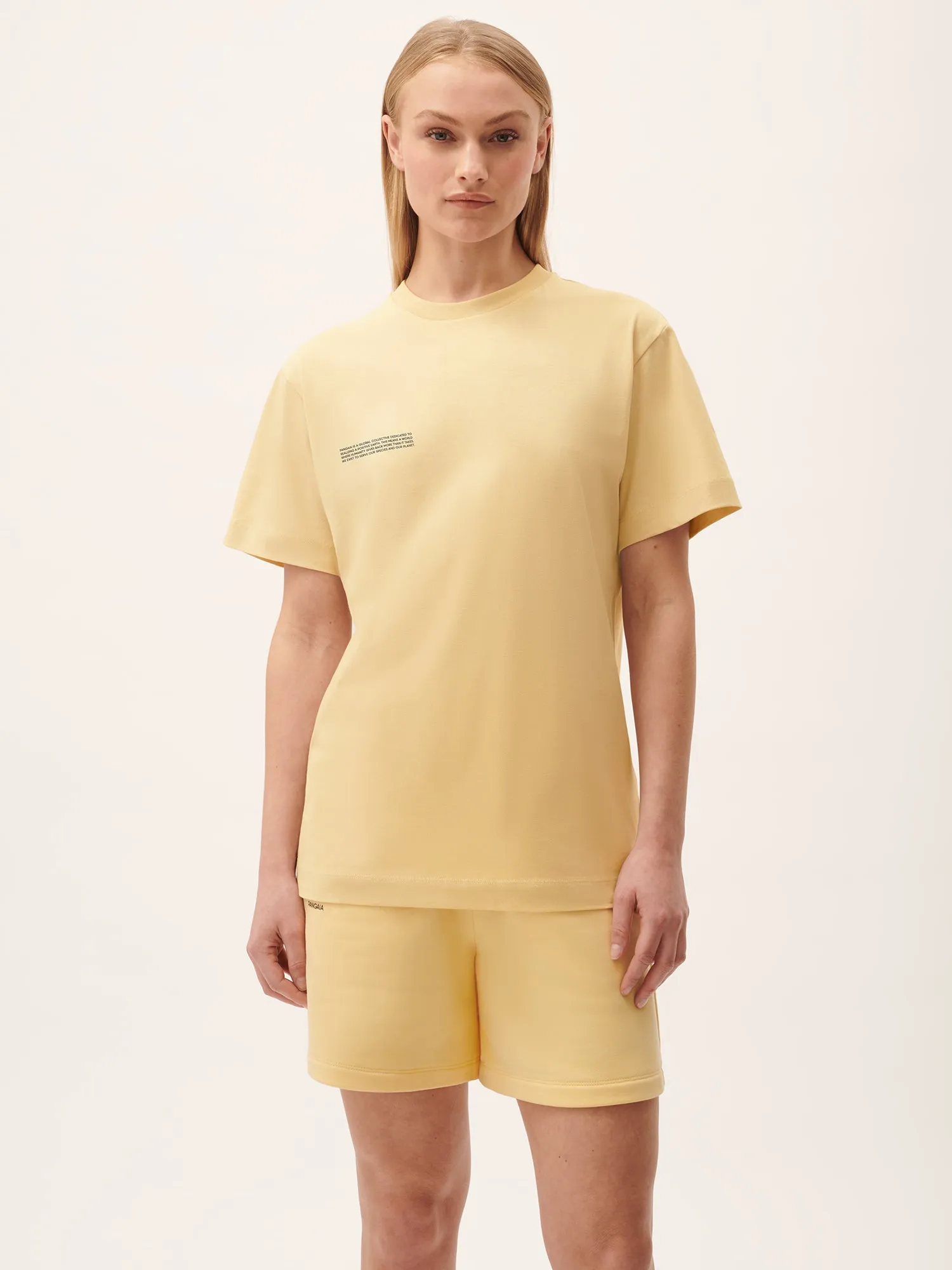 Sale Womens 365 Midweight T-shirt—Seashell Yellow sold by Pangaia product image thumbnail 4