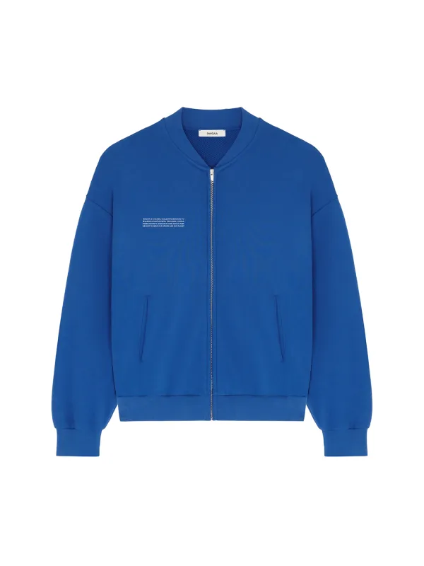 Mens 365 Midweight Bomber Jacket—Gaia Blue sold by Pangaia