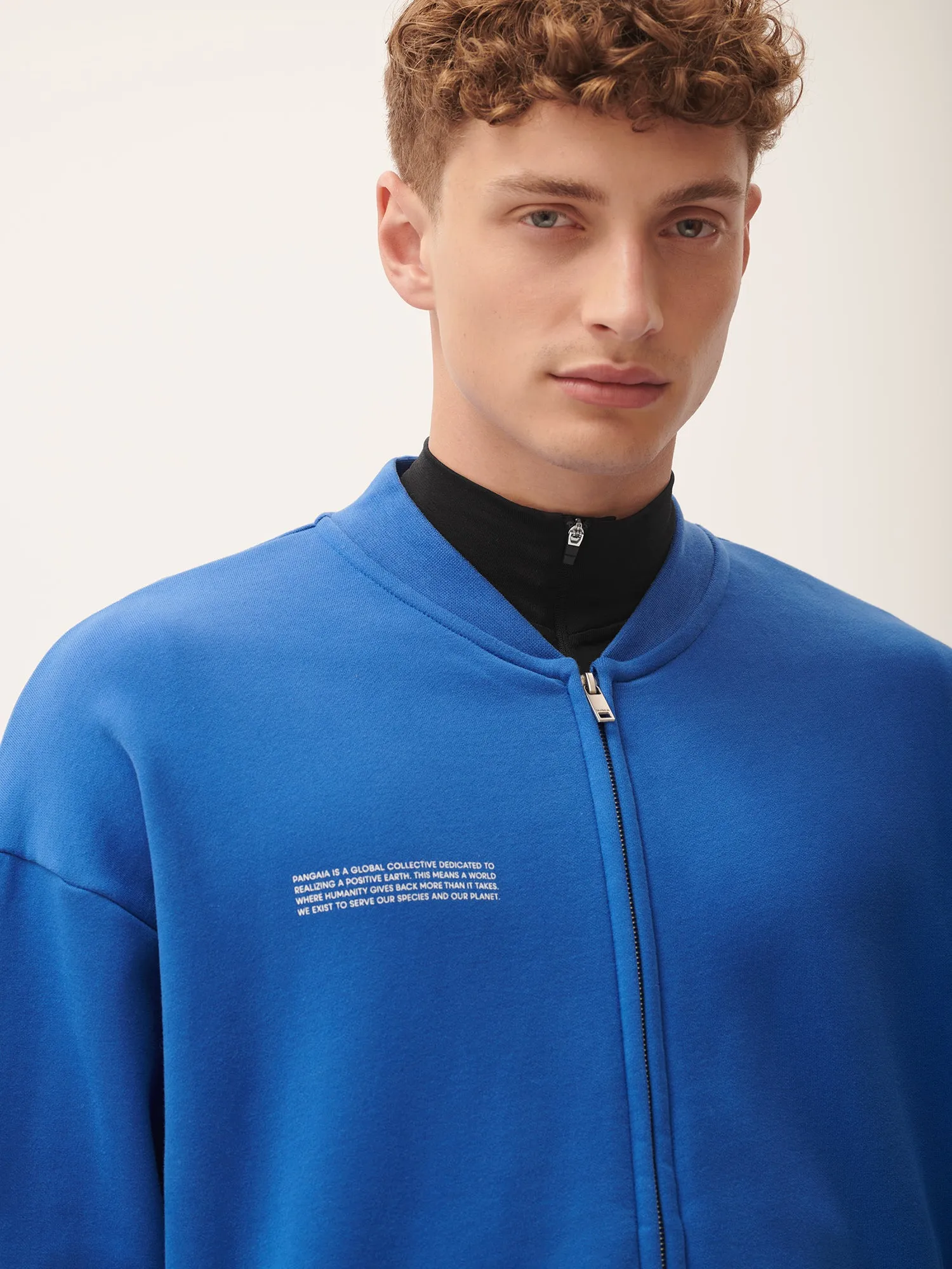 Mens 365 Midweight Bomber Jacket—Gaia Blue sold by Pangaia product image thumbnail 4