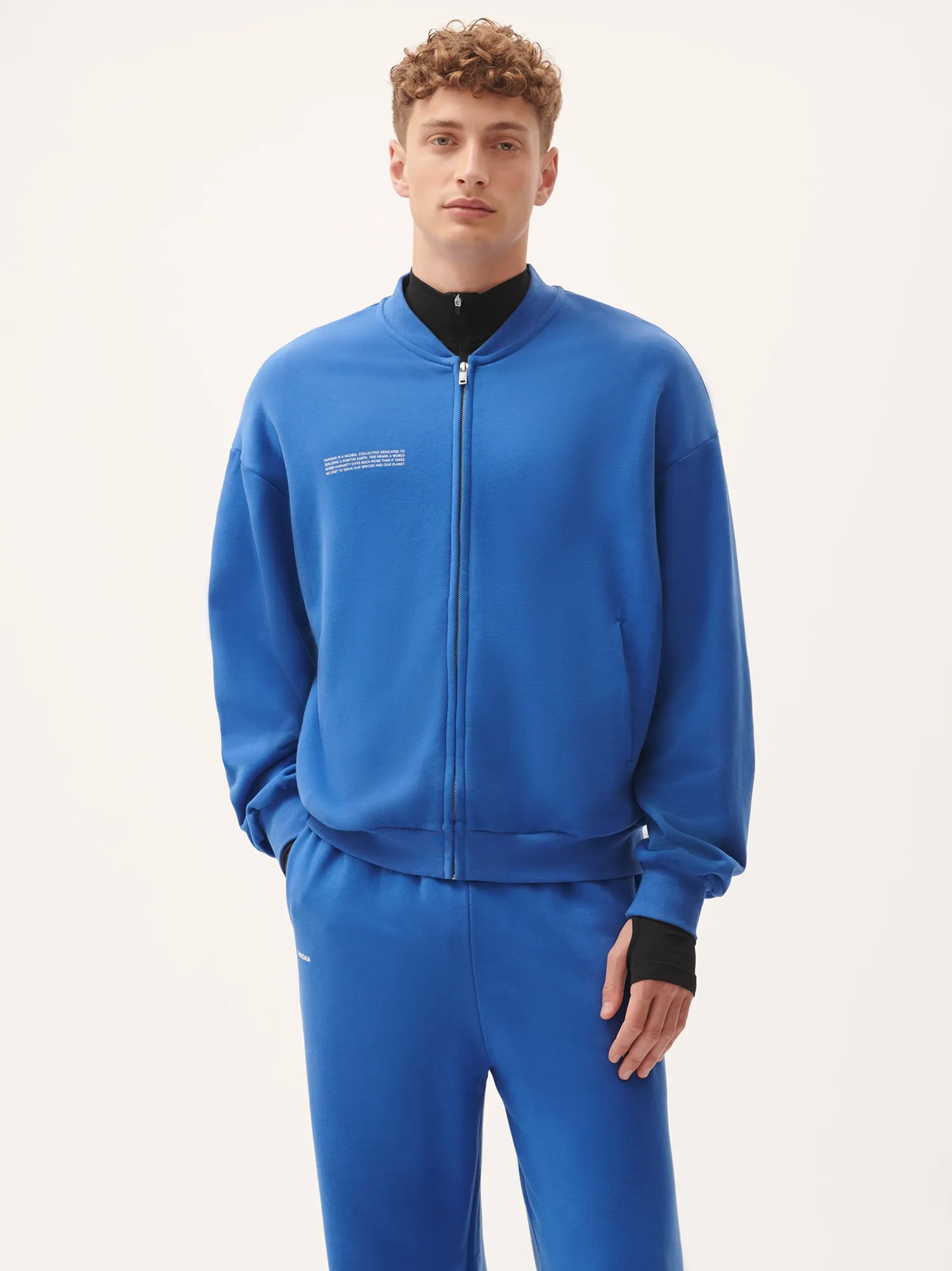 Mens 365 Midweight Bomber Jacket—Gaia Blue sold by Pangaia product image thumbnail 2