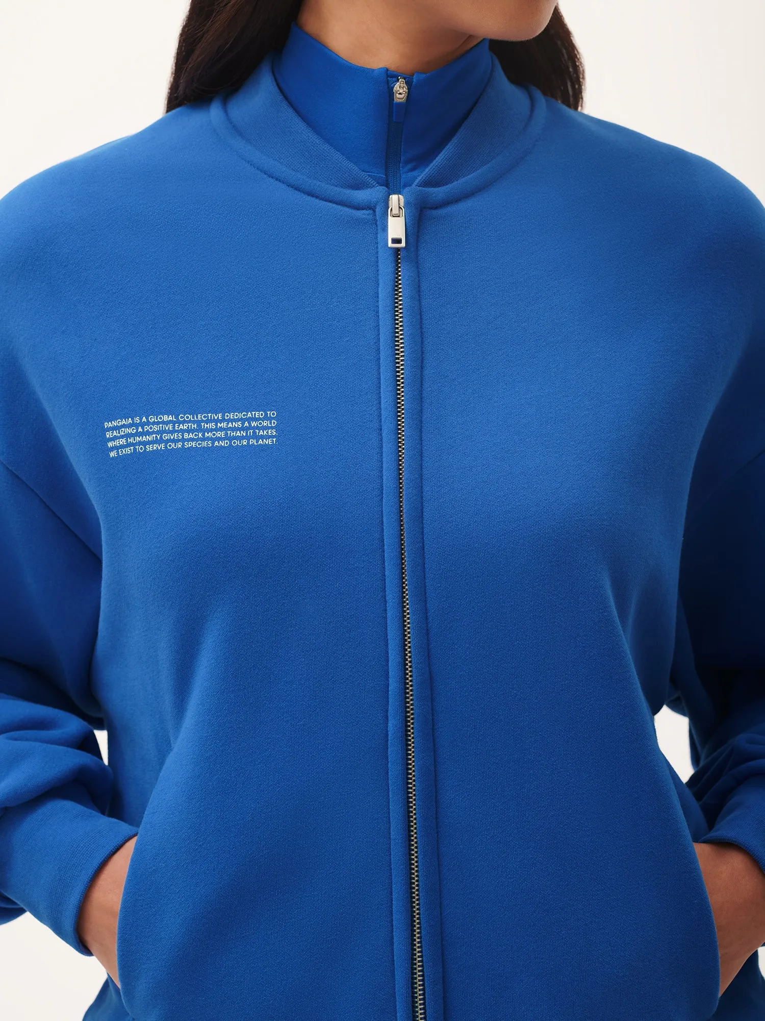 Womens 365 Midweight Bomber Jacket—Gaia Blue sold by Pangaia product image thumbnail 4