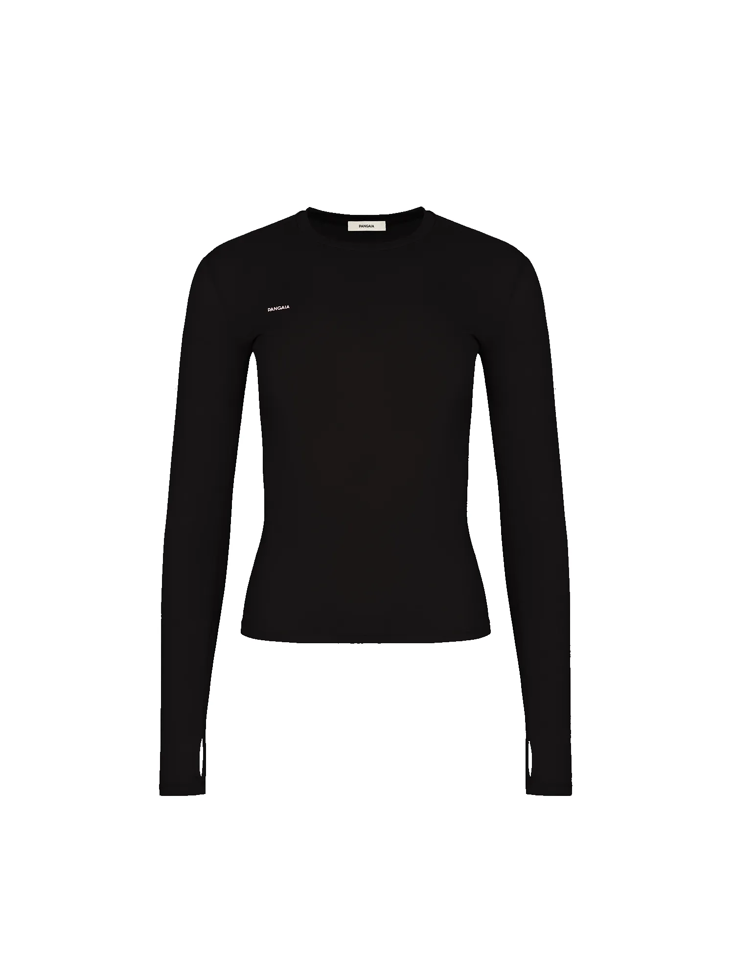 Womens 365 Cotton-Stretch Long-Sleeved Top—Black sold by Pangaia