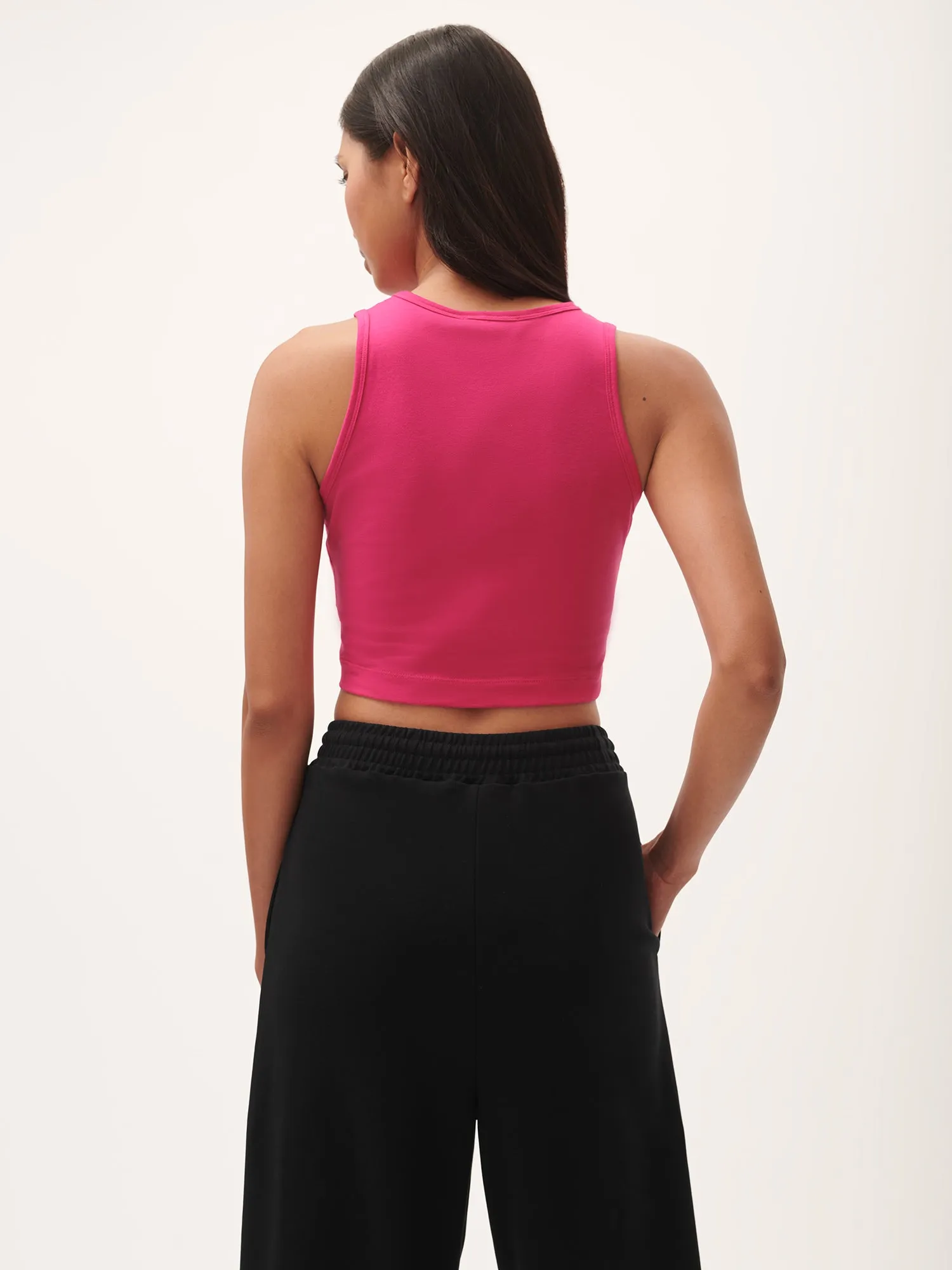Womens 365 Cotton-Stretch Tank Top—Howlite Pink sold by Pangaia product image thumbnail 3