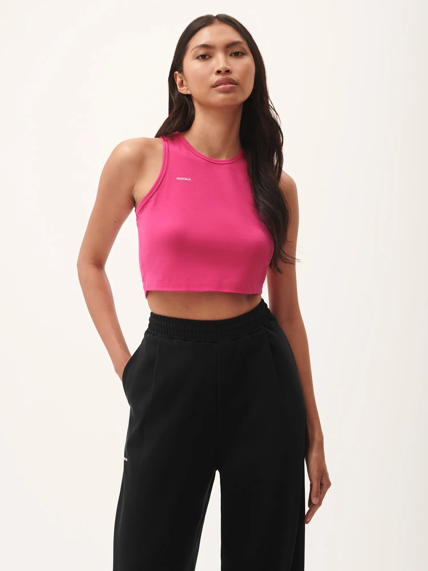 Womens 365 Cotton-Stretch Tank Top—Howlite Pink sold by Pangaia product image thumbnail 2