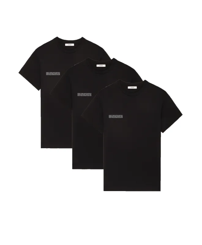 Mens 365 Lightweight T-shirt Bundle—Black sold by Pangaia