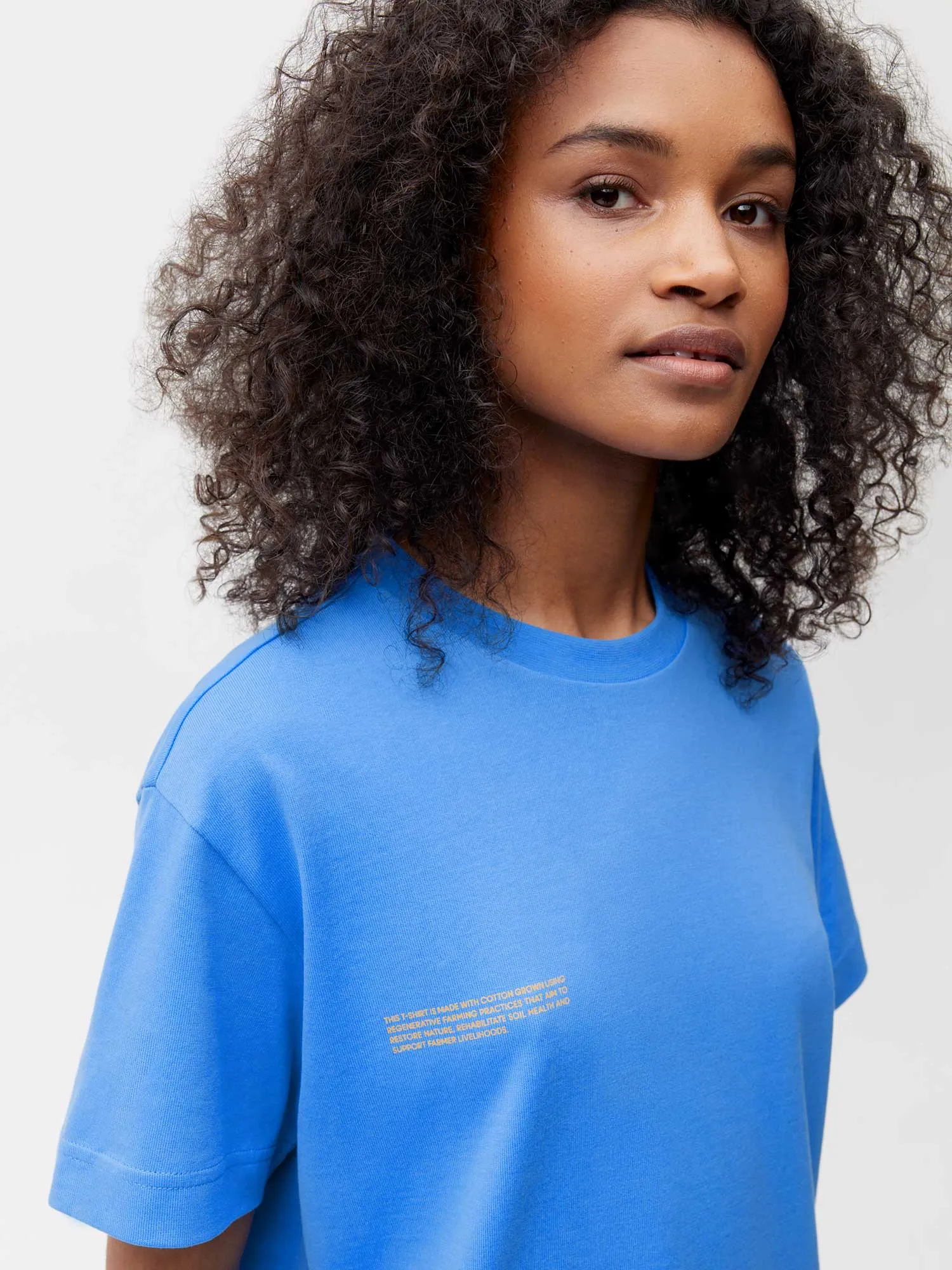 Womens In Conversion Cotton 365 T-shirt—water blue sold by Pangaia product image thumbnail 5