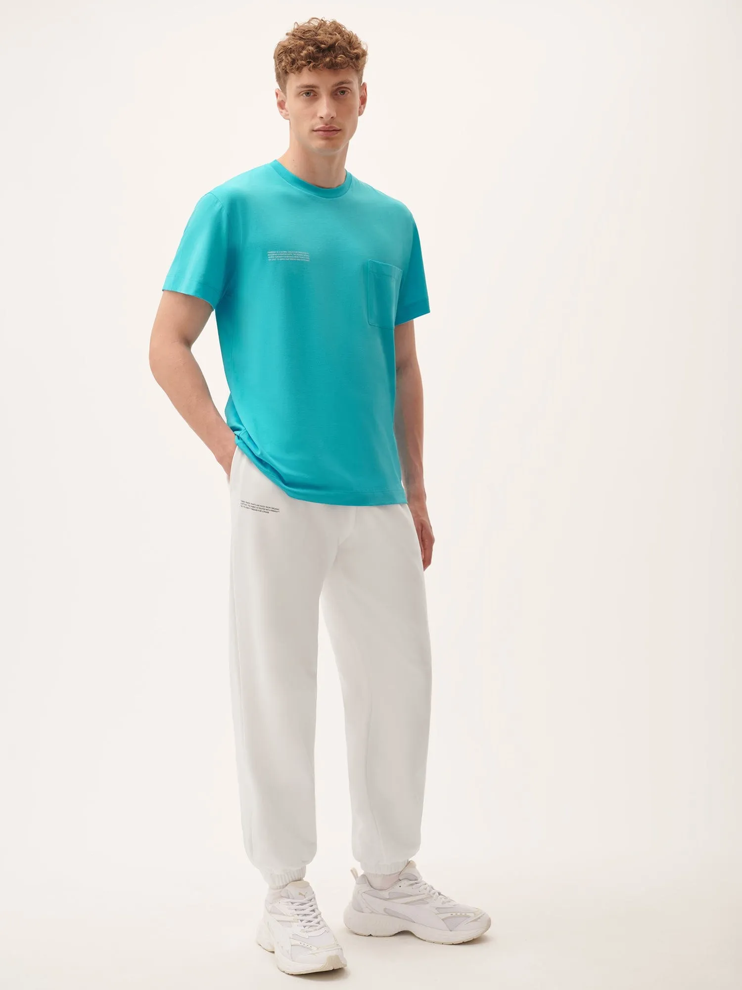 Mens 365 Lightweight Pocket T-Shirt—Ocean Turquoise sold by Pangaia product image thumbnail 4