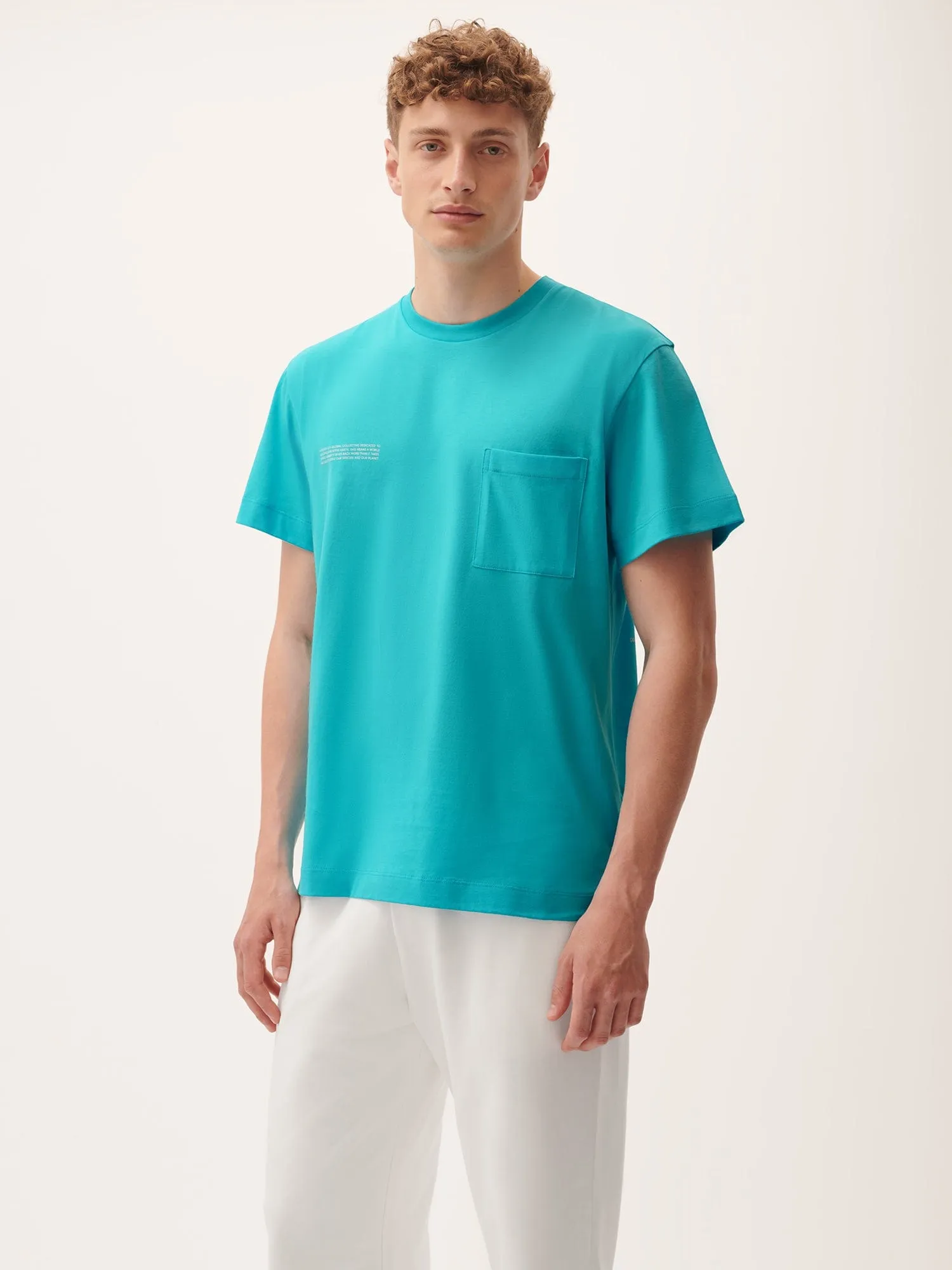 Mens 365 Lightweight Pocket T-Shirt—Ocean Turquoise sold by Pangaia product image thumbnail 2