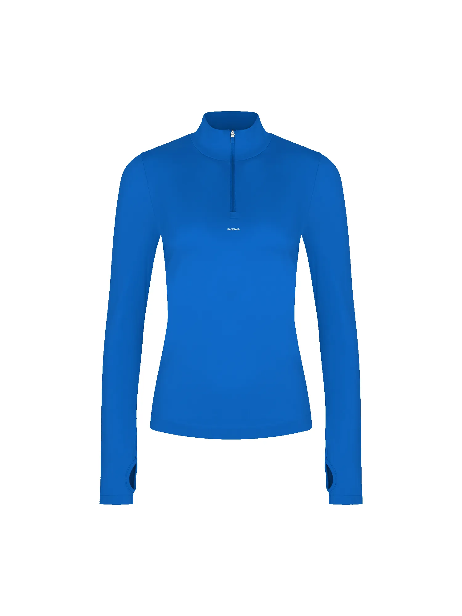 Womens 99% Bio-Based Zipped Long Sleeve Top—Gaia Blue sold by Pangaia