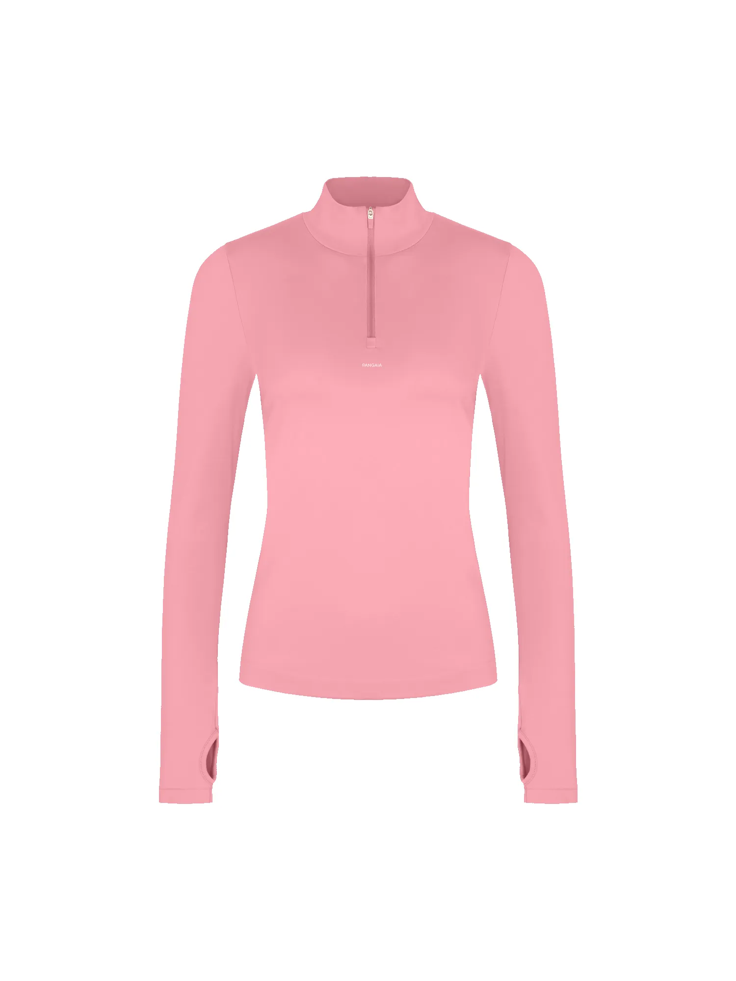 Womens 99% Bio-Based Zipped Long Sleeve Top—Dewy Rose sold by Pangaia