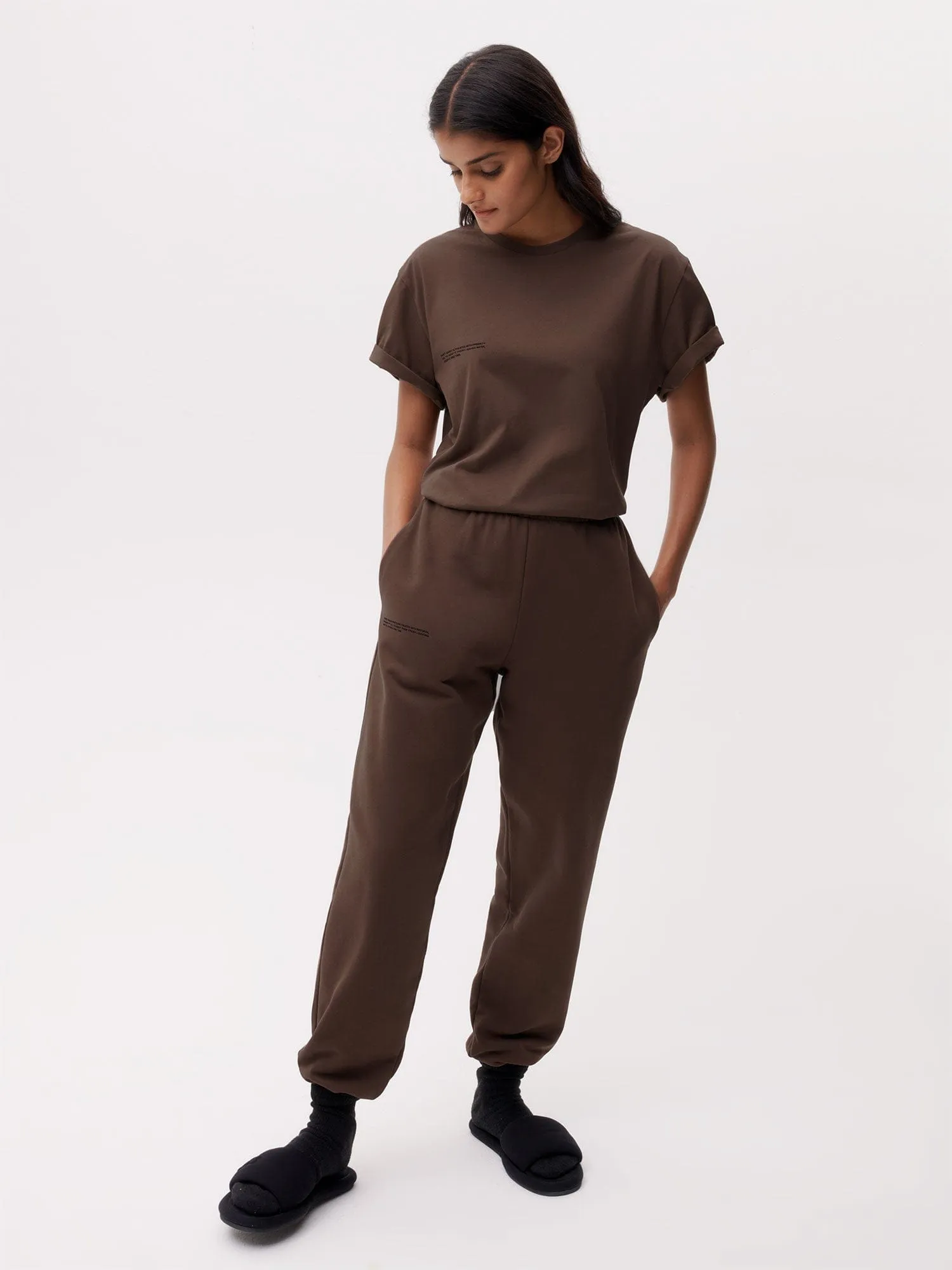 Womens 365 Midweight Track Pants—chestnut brown sold by Pangaia product image thumbnail 2