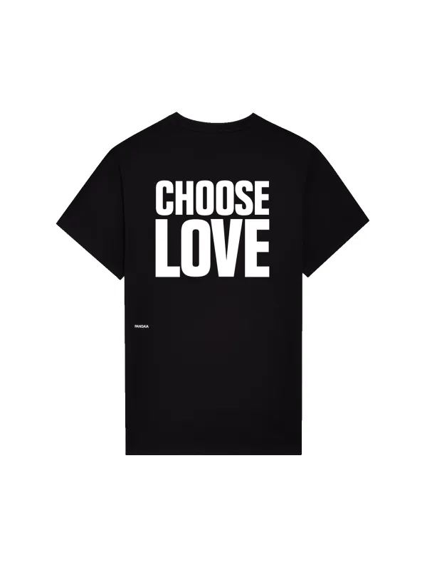 PANGAIA x Choose Love T-shirt—black sold by Pangaia