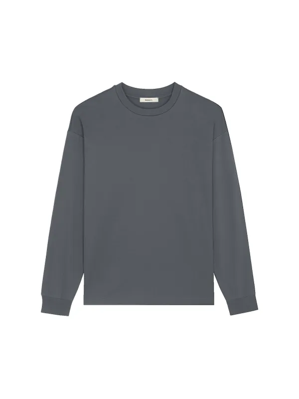 Mens DNA Long Sleeve T-Shirt—atmosphere grey made by Pangaia