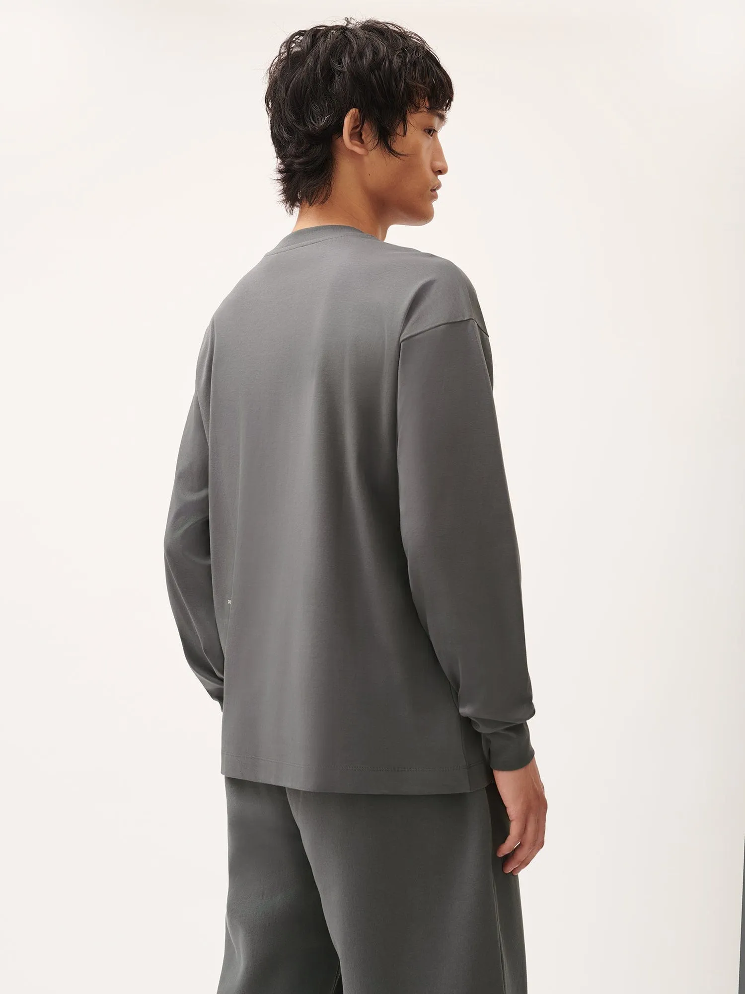 Mens DNA Long Sleeve T-Shirt—atmosphere grey sold by Pangaia product image thumbnail 3