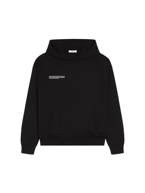 Organic Cotton Knit Hoodie—black sold by Pangaia
