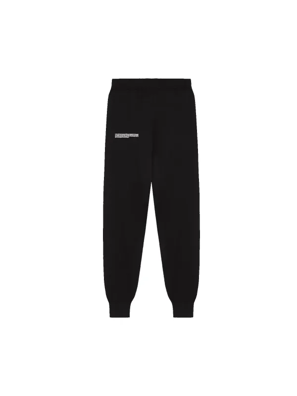 Organic Cotton Knit Track Pants—black sold by Pangaia