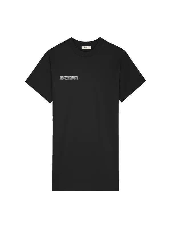 Womens Interlock T-Shirt Dress—Black sold by Pangaia