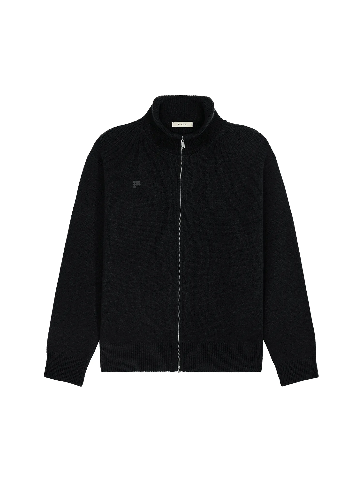 Men's Recycled Cashmere Zip Up Sweater—black sold by Pangaia product image thumbnail 2
