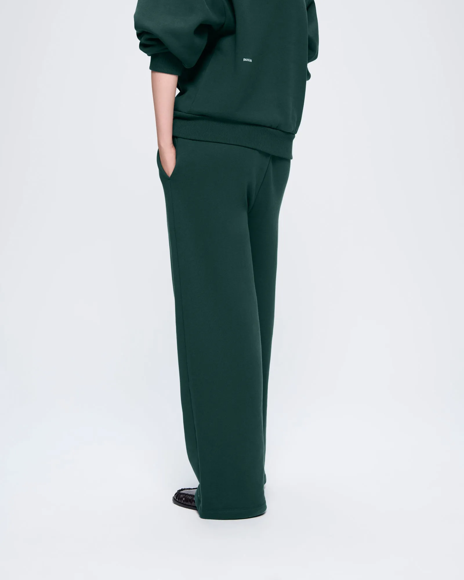 Womens 365 Heavyweight Straight Leg Track Pants—Foliage Green sold by Pangaia product image thumbnail 5