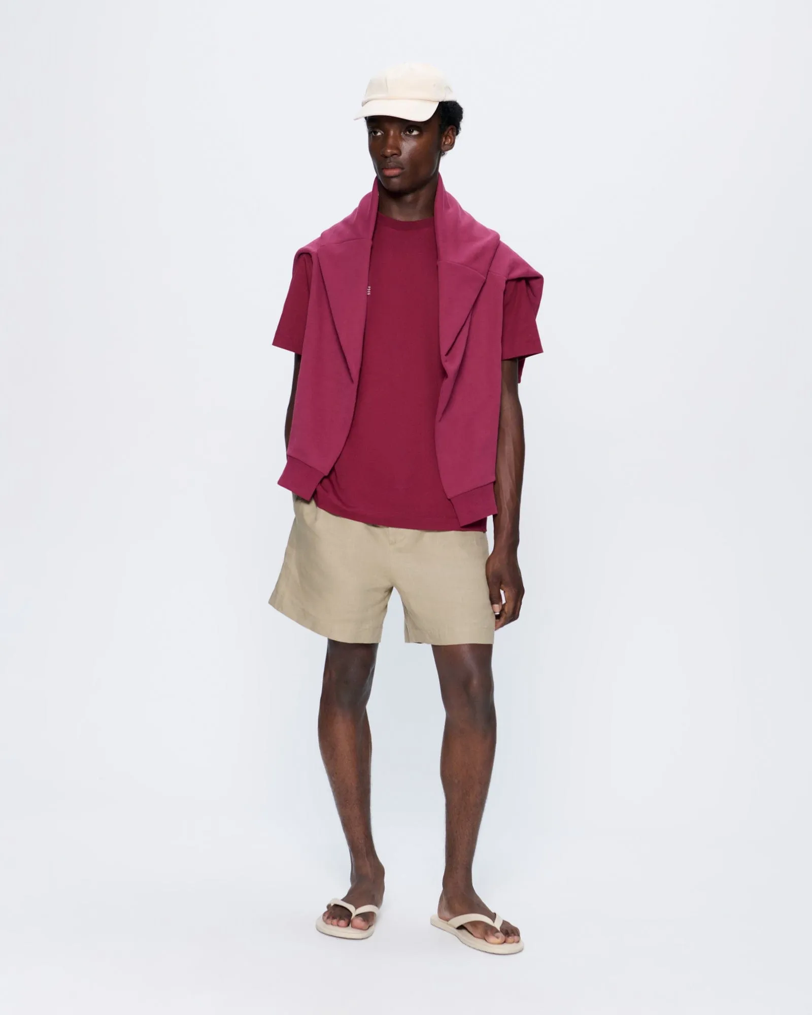 Mens 365 Midweight T-Shirt—Milkyway Maroon sold by Pangaia product image thumbnail 3